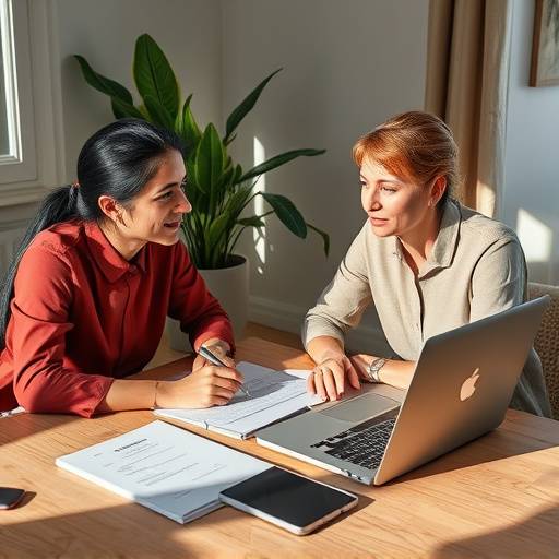 Een afbeelding die verschillende interviewbronnen vertegenwoordigt, zoals documenten en een laptop.